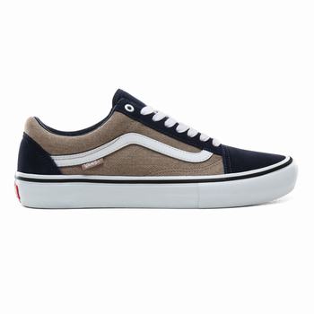 Vans Twill Old Skool Pro - Miesten Tennarit - Sininen